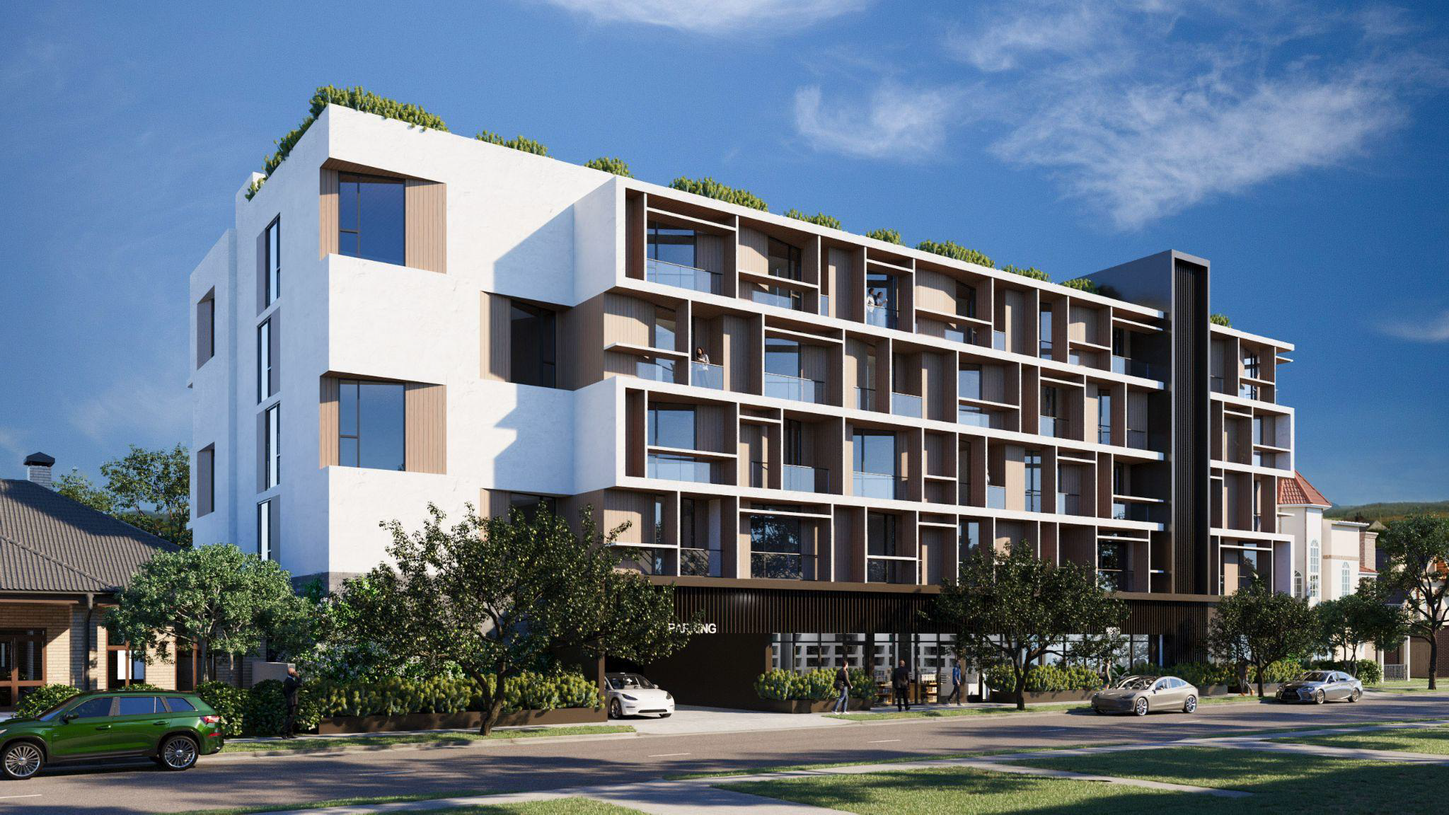 Perspective of the residential project in California