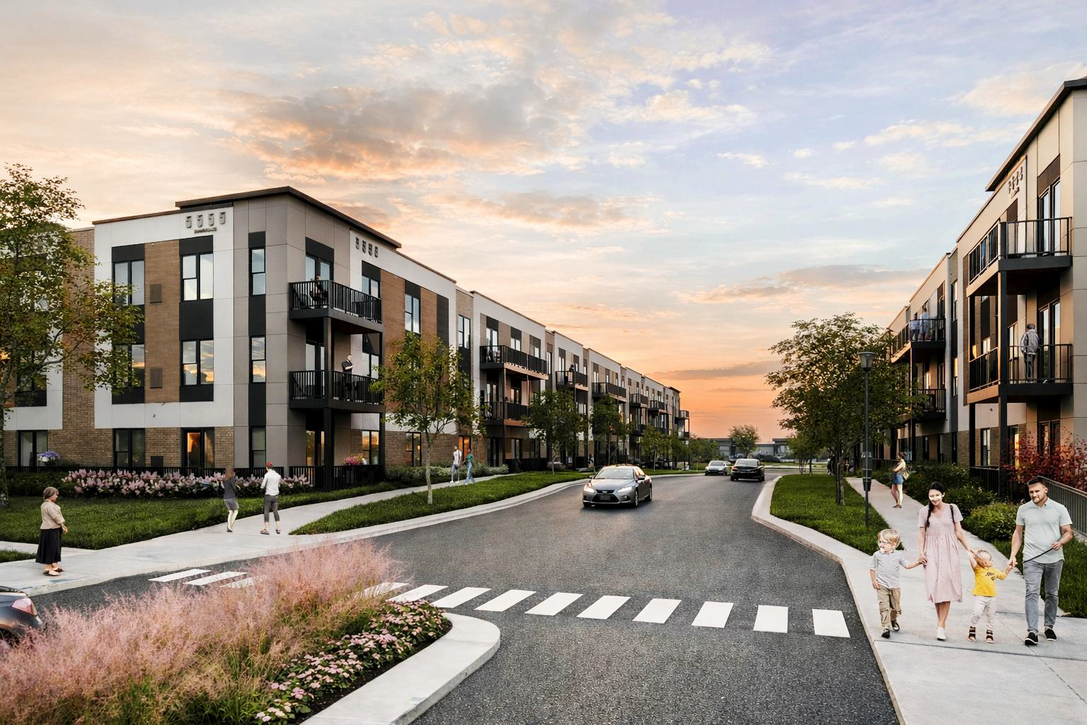 Perspective of the residential rental project in Wisconsin