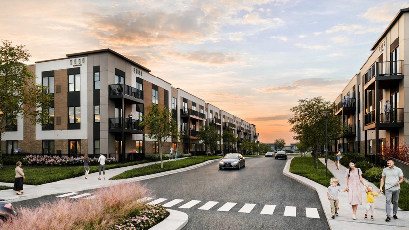 Perspective of the residential rental project in Wisconsin